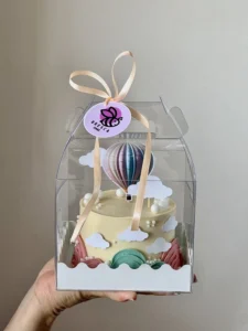 MINI CAKE IMPRESIONES GLOBO AEROSTATICO