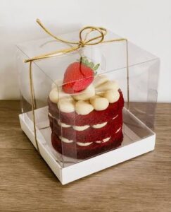 MINI CAKE EN CAPSULA TRANSPARENTE